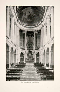 1902 Print Chapel Versailles Palace Paris Tribune Royale Corinthian XGZA4