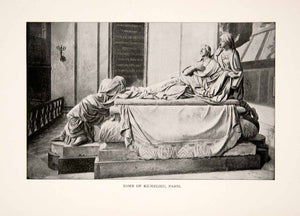 1902 Print Tomb Cardinal Duc Richelieu Chapel University Paris Sorbonne XGZA4