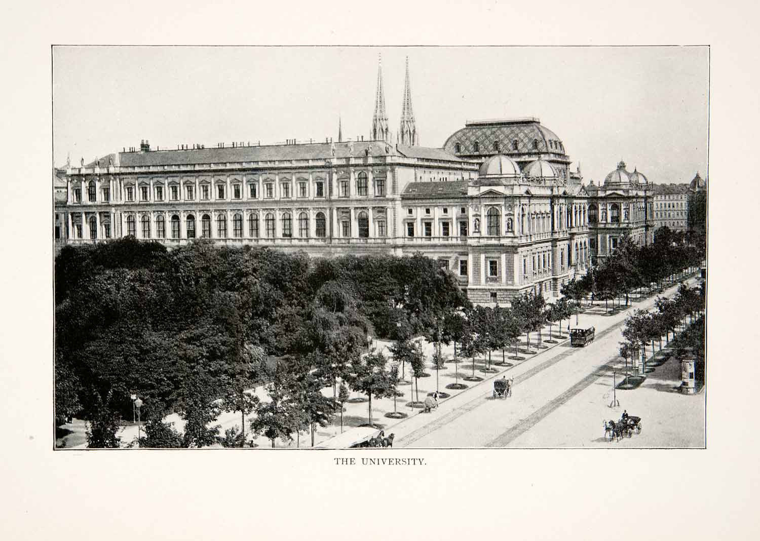 1902 Print University Vienna Austria Ringstrasse Campus College XGZA4 - Period Paper
