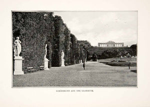 1902 Print Schonbrunn Palace Gardens Schloss Gloriette Vienna Austria XGZA4