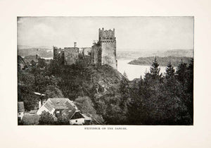 1902 Print Castle Ruins Austria Weitsneck Danube River Vienna Fortress XGZA4