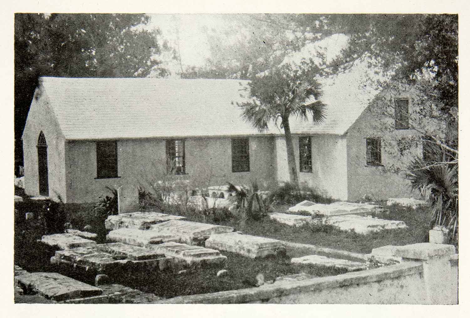 1947 Print Old Devonshire Parish Church Bermuda Historic Image Religious XGZA6