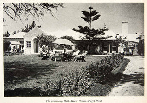 1947 Print Harmony Hall Guest House Paget West Bermuda Front View Historic XGZA6