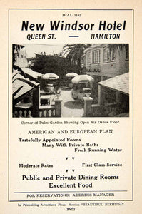 1947 Ad New Windsor Hotel Queen Street Hamilton Bermuda Palm Garden XGZA6