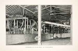 1898 Print Cuba Republic Caribbean Interior Sugar Mill Constancia Machine XGZA7