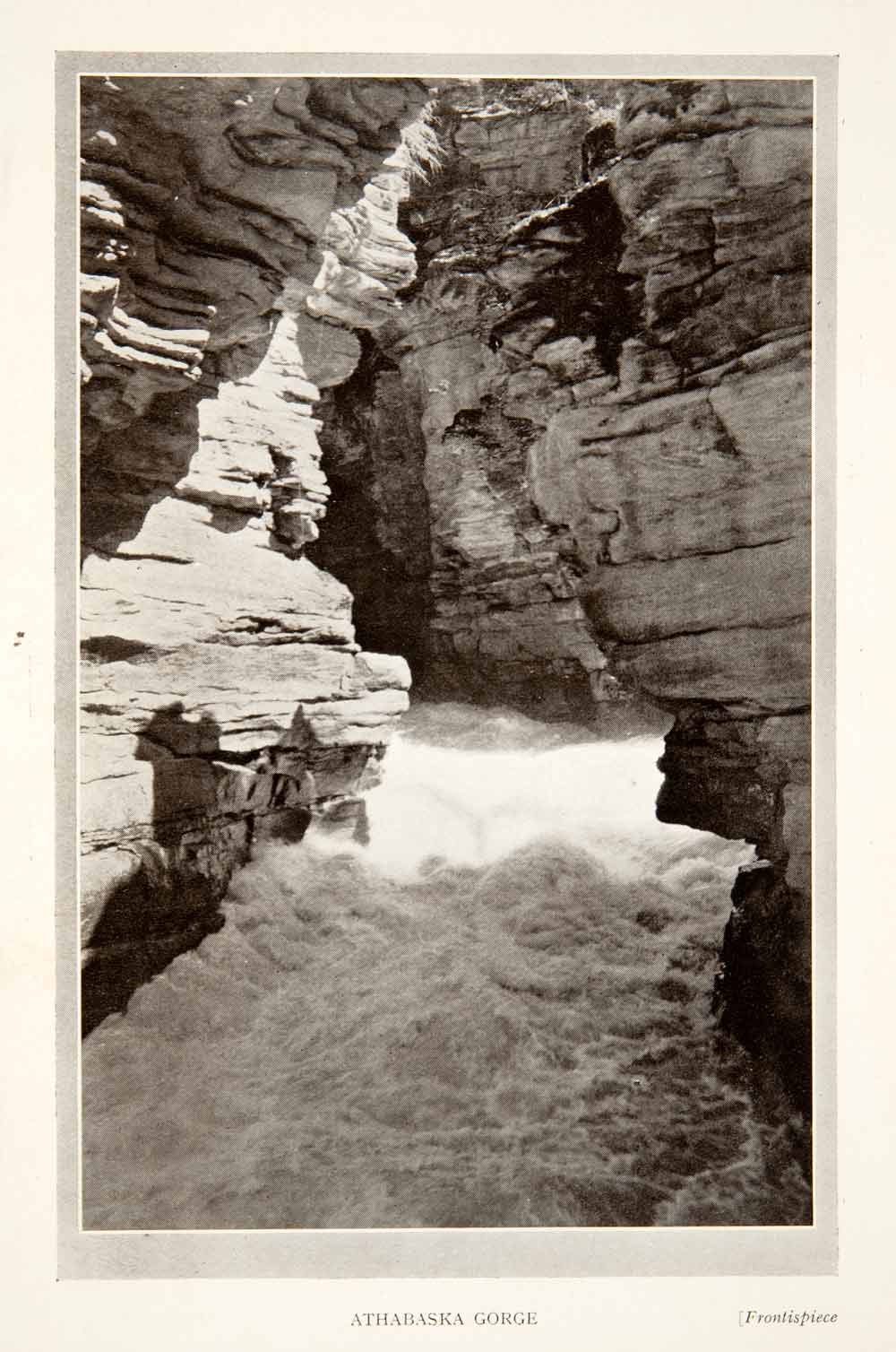 1926 Print Athabaska Gorge Jasper National Park Alberta Canada Nature XGZB5