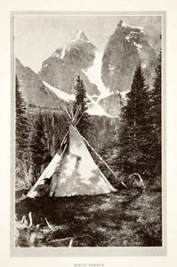 1926 Print Mount Erebus Antarctic Canadian Rockies Mountain Landscape XGZB5