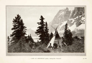 1926 Print Camp Amethyst Lake Tonquin Valley Jasper National Park Alberta XGZB5