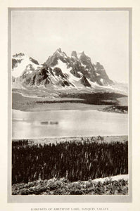 1926 Print Ramparts Amethyst Lake Tonquin Valley Jasper National Alberta XGZB5