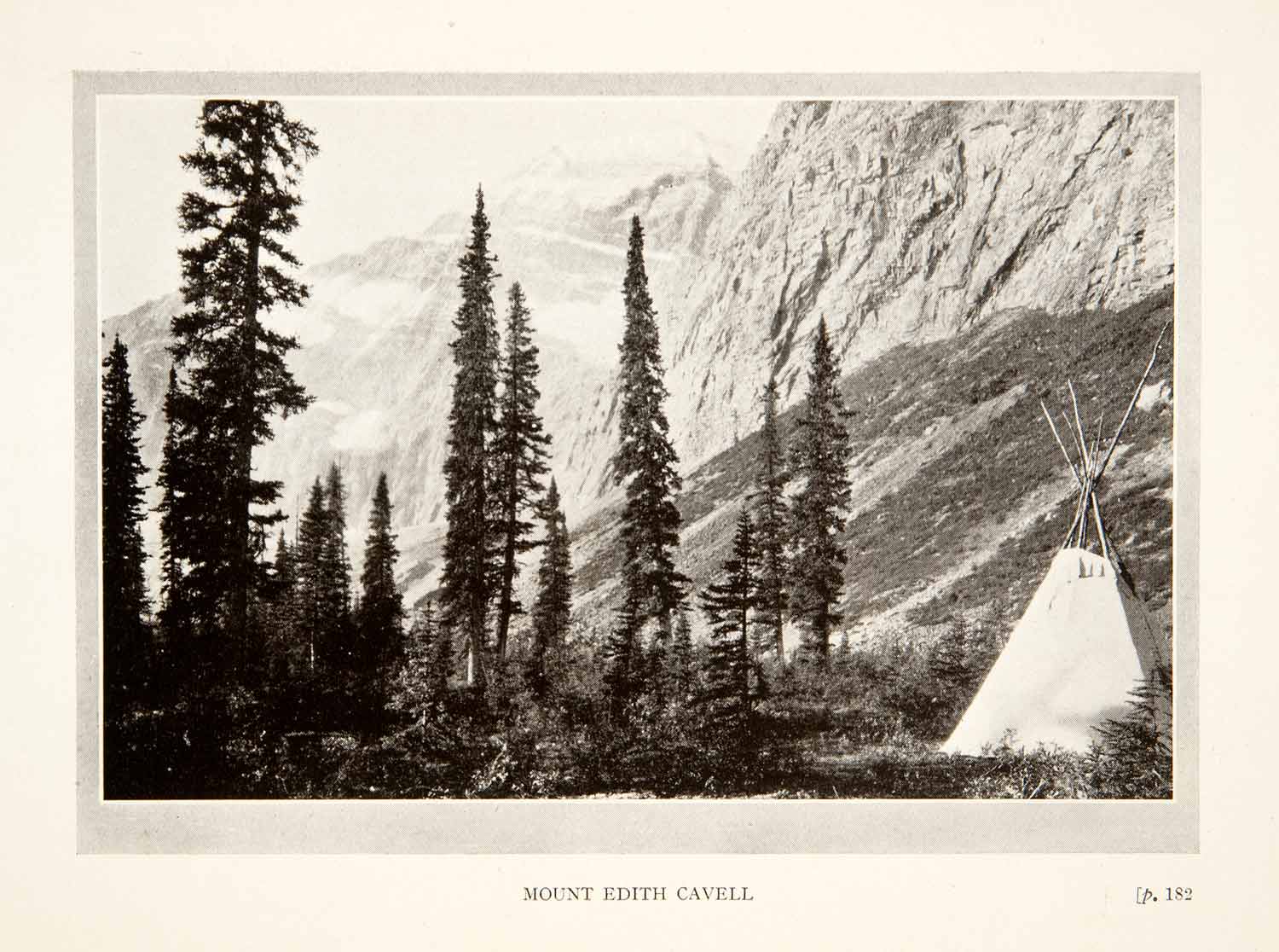1926 Print Mountain Edith Cavell Jasper National Park Alberta Canada XGZB5