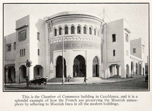1925 Print Moorish Building Casablanca Africa Chamber Commerce Morocco XGZB6