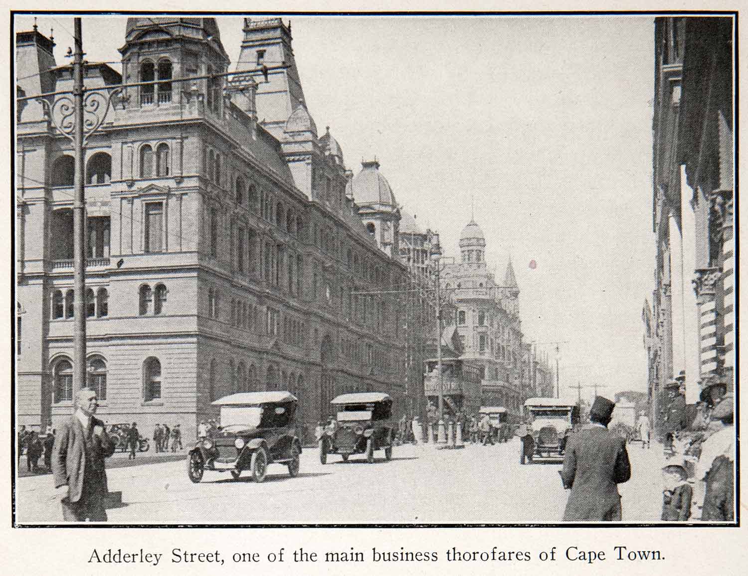 1925 Print Adderley Street Business District Cape Town Africa Historic XGZB6