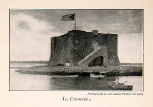 1910 Print La Chorrera Cuba Water Flag Fortress Santa Dorotea De Luna XGZB9