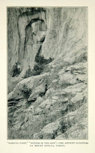 1927 Print Weeping Niobe Mother Gods Sculpture Mountain Sipylus Turkey XGZC5