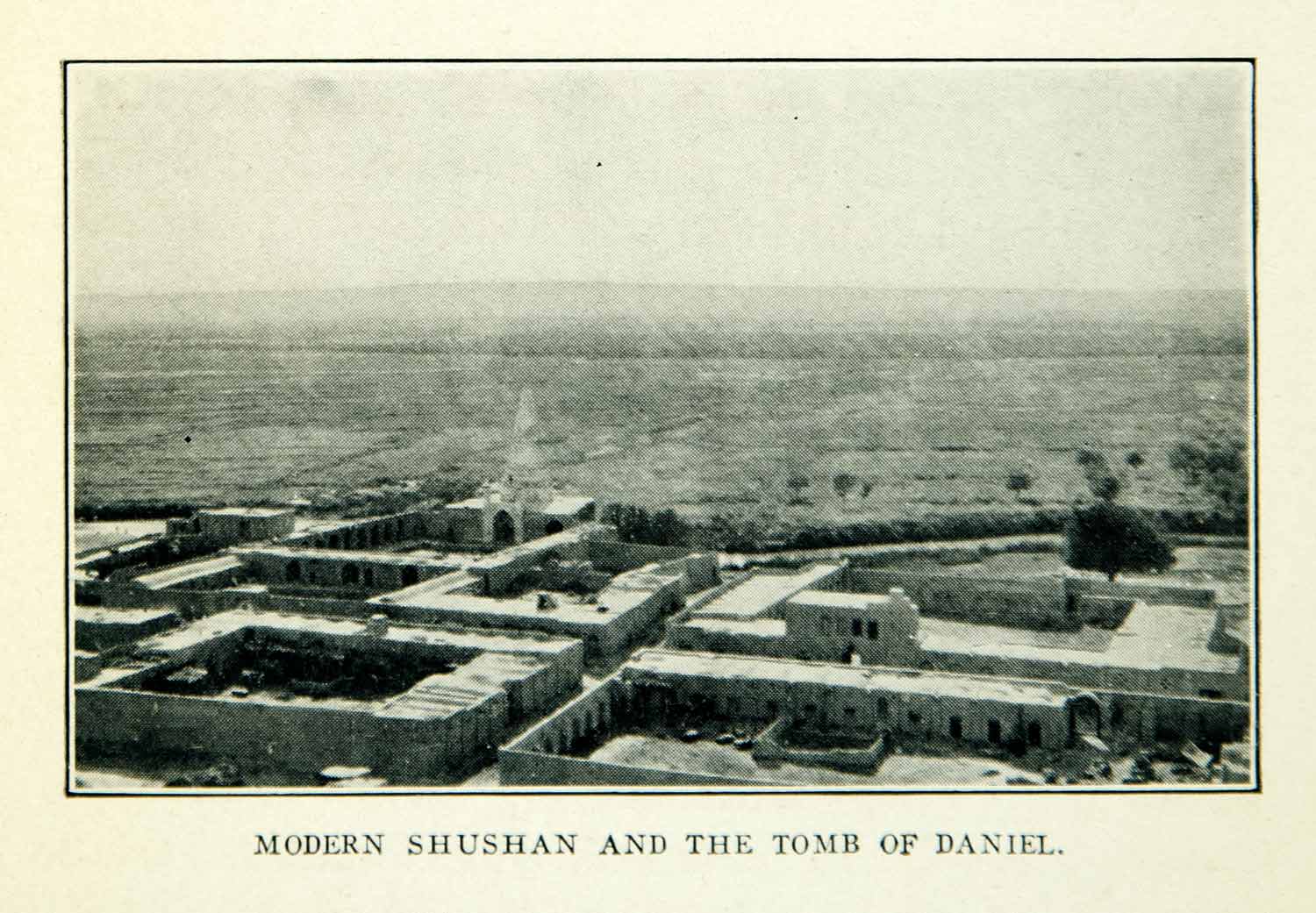 1927 Print Cityscape Shushan Tomb Daniel Biblical Ancient Persian Iran XGZC5