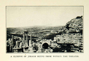 1927 Print Jerash Ruin Theater Jordan Middle East Ancient Remain Landscape XGZC5