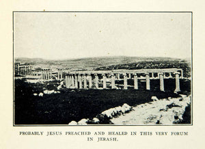 1927 Print Biblical Jesus Jerash Jordan Preach Religion Ancient XGZC5
