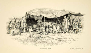 1891 Print Dastgird Tent Native Ethnic Indigenous Peoples Tribe Family XGZC6