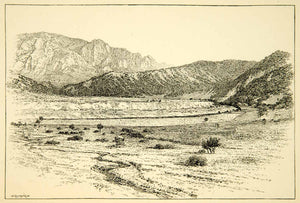 1891 Print Killa Bazuft Landscape Mountains Plain Middle East Hill Whymper XGZC6