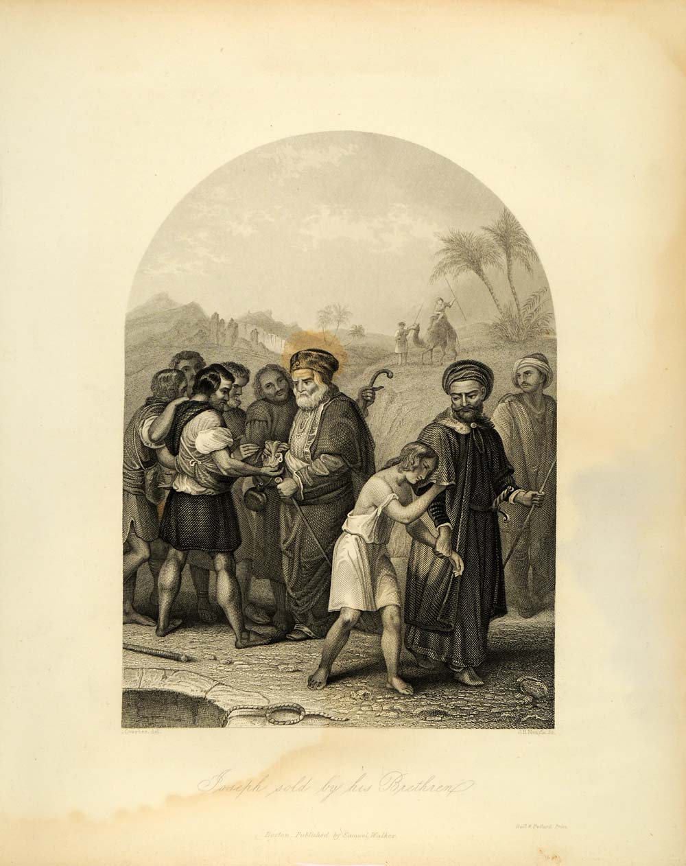 1849 Copper Engraving Joseph Slavery Overbec Neagle Brothers Religious XHA2