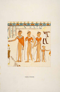 1903 Chromolithograph Harp Egypt Perfume Cone Costume Funeral Child XHA3