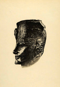 1903 Photogravure Amenothes Colossus Profile Statue Egypt Sculpture Pharaoh XHA3