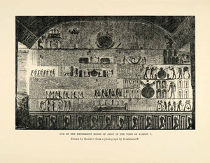 1903 Print Book Amon Tomb Ramesses V Boudier Golenischeff KV9 Hieroglyphics XHA3