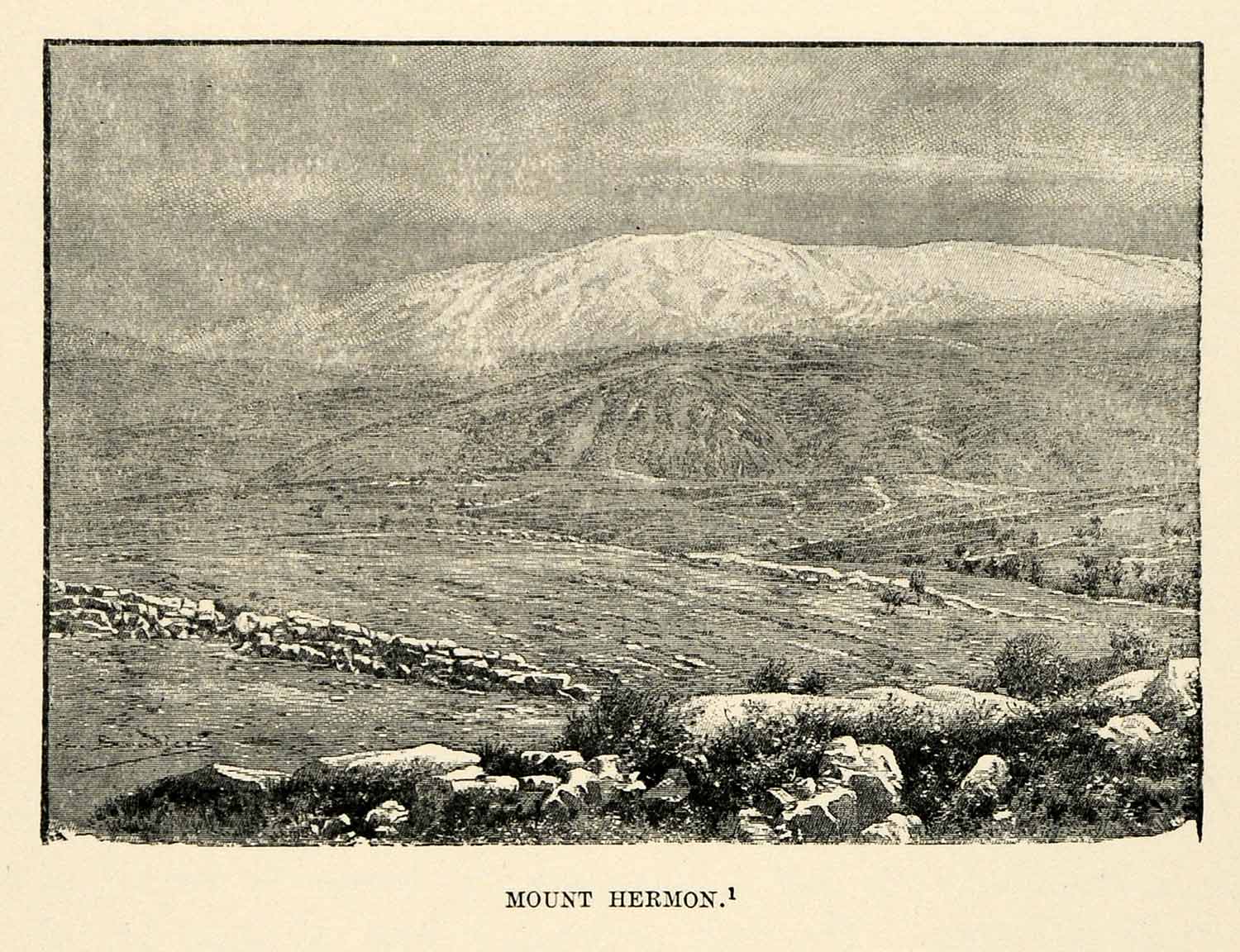 1903 Print Mount Hermon Lebanon Syria Senir Sirion Sion Siyon Anti-Lebanon XHA3