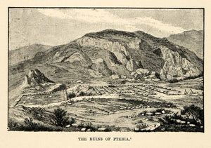 1903 Print Pteria Boudier Hattusa Turkey Capital Assyria Ruins Archeology XHA3