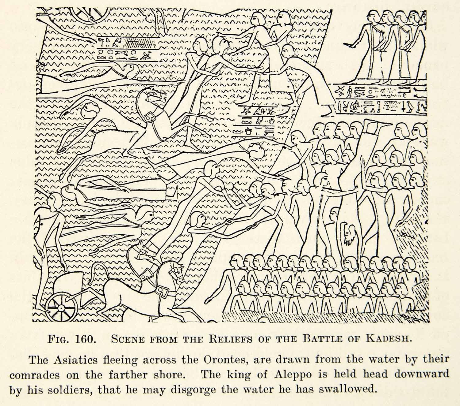 1909 Print Battle Kadeh Orontes Aleppo Archeological Hittite Rimisharrinaa XHC8