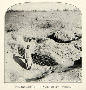1909 Print Store Chambers Pithom Ruins Egyptian Historical Image Wall XHC8