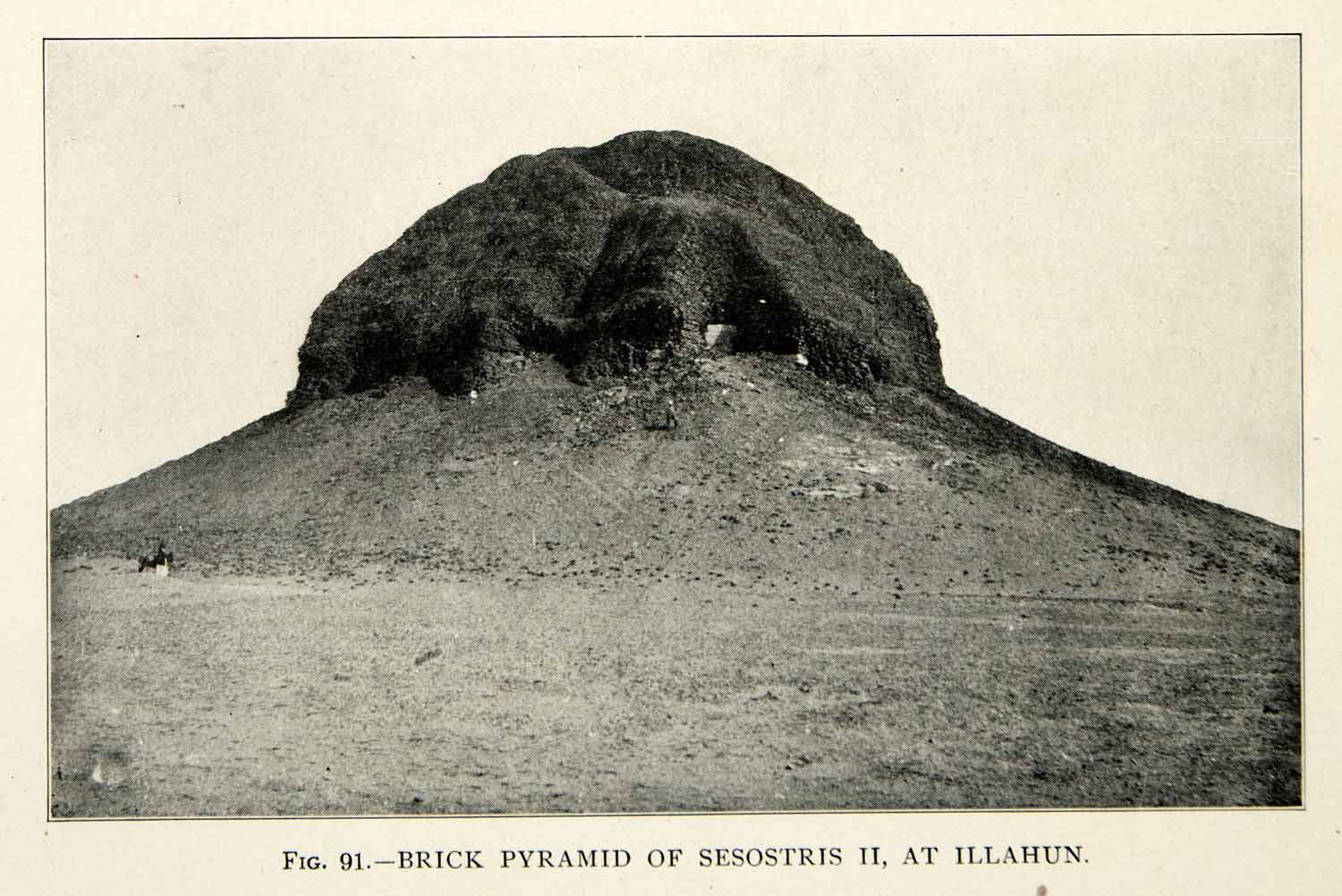 1909 Print Brick Pyramid Sesostris II Illahun Ancient Historical Site XHC8