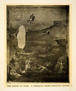 1905 Print Origin Rome Pompeii Pompeian Fresco Discovered Village XHD4