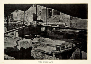 1905 Print Ancient Rome Niger Lapis Ancient Shrine Roman Forum Vulcanal XHD4