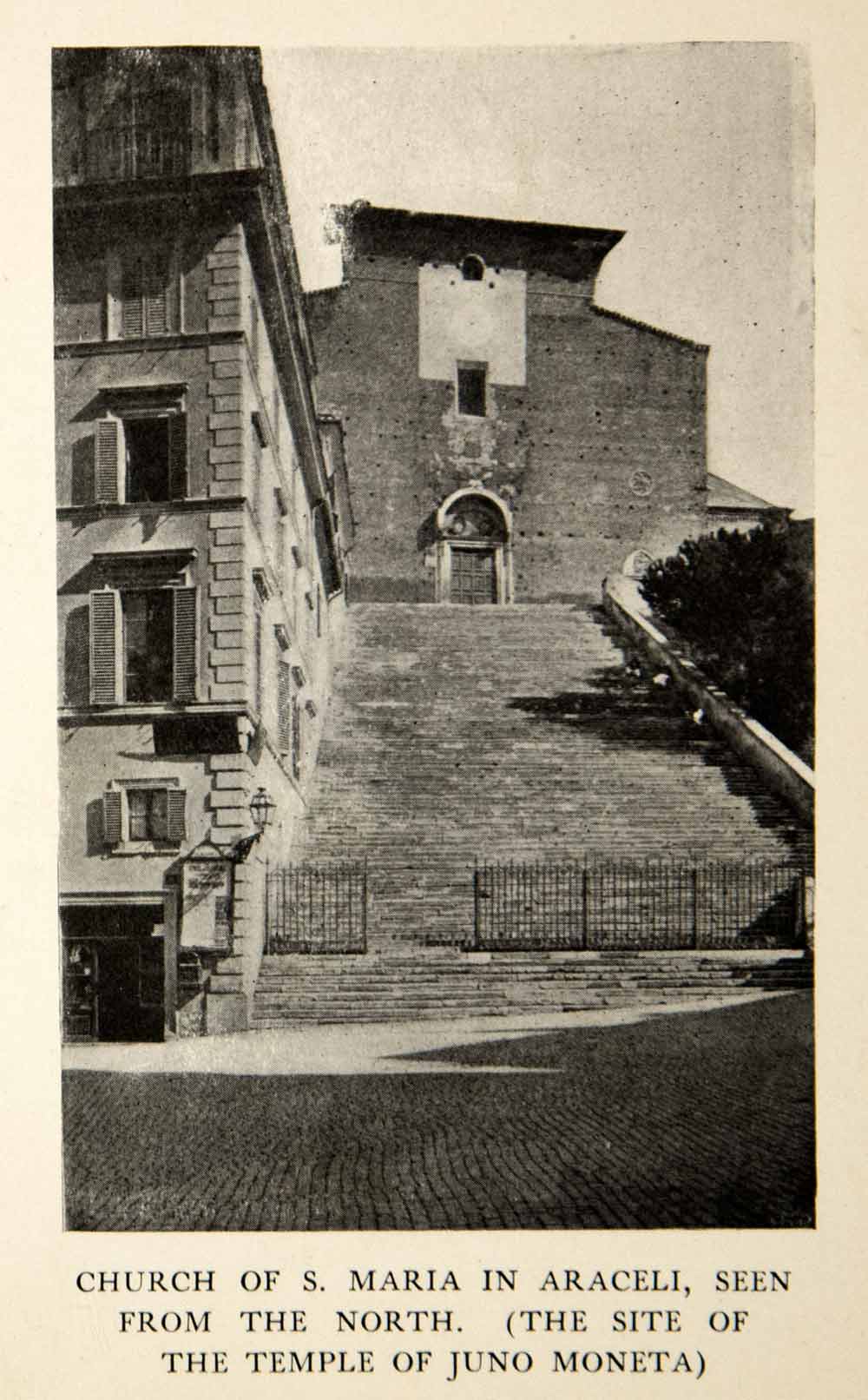 1905 Print Church Maria Araceli Temple Juno Moneta Ancient Rome Step Arx XHD4