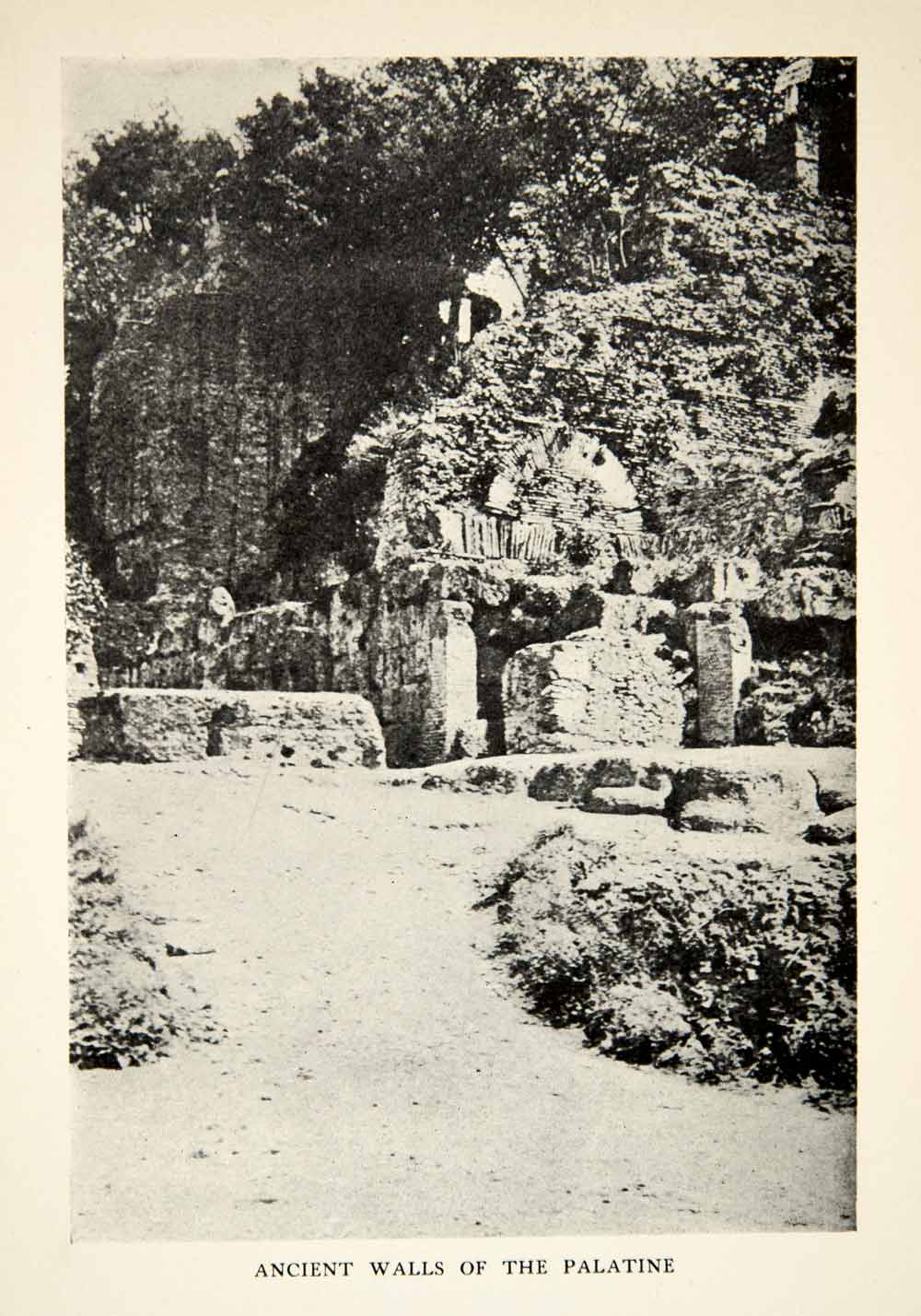 1905 Print Ancient Wallt Palatine Hill Rome Roman Romulus Seven City Forum XHD4
