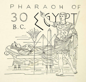 1947 Lithograph Julius Caesar Augustus Pharaoh Egypt Cleopatra Genevieve XHD7