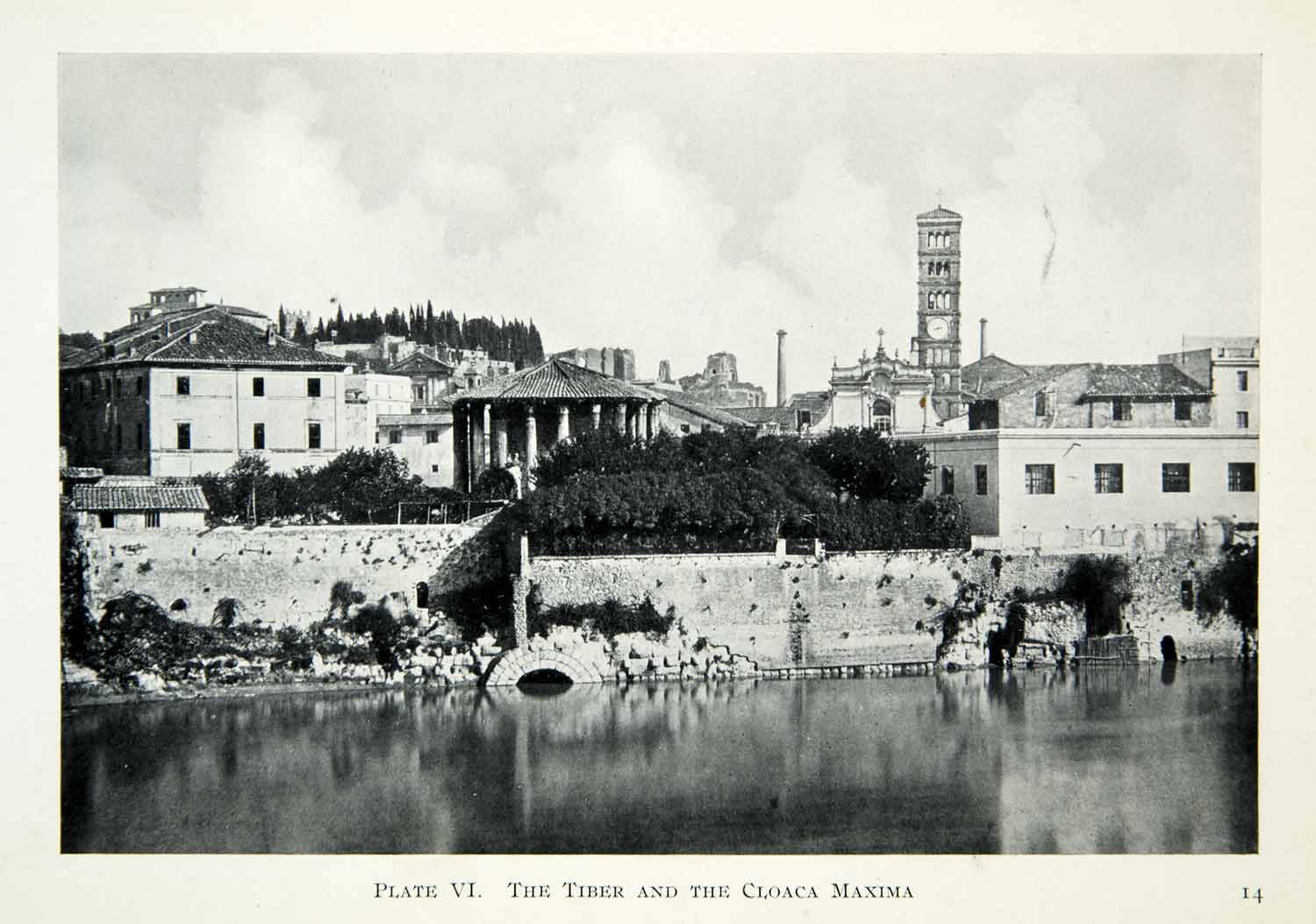 1914 Print Cloaca Maxima Sewer Roman Engineering Tiber River San Giorgio XHD8