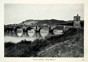 1914 Print Pons Milvius Milvian Padlock Bridge Ponte Rome Italy Tiber River XHD8