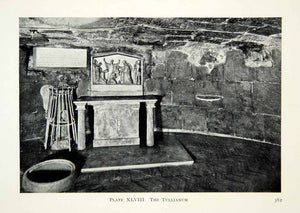 1914 Print Carcere Mamertino Prison Mamertine Tullianum Plaque Saints Peter XHD8