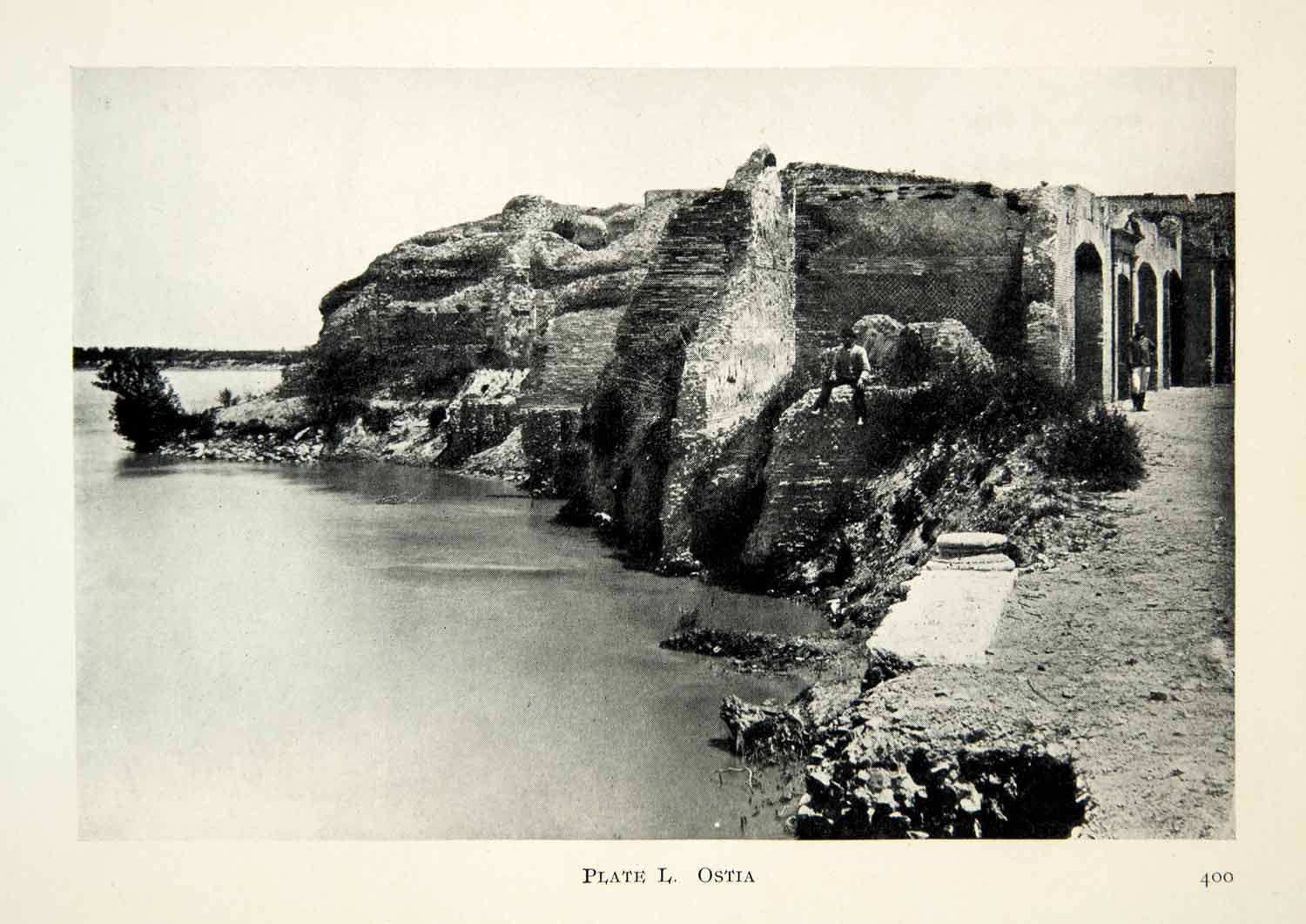 1914 Print Ostia Antica City Apartment Block Ruins Roman Seaport Tiber XHD8