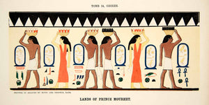1857 Print Logogram Prince Mourhet Lands Tomb 24 Giza Ancient Egypt XHE1