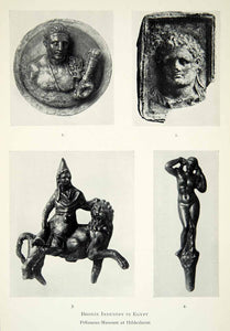 1941 Print Bronze Mit-Rahineh Heracles Artifact Attis Aphrodite Figure XHE3
