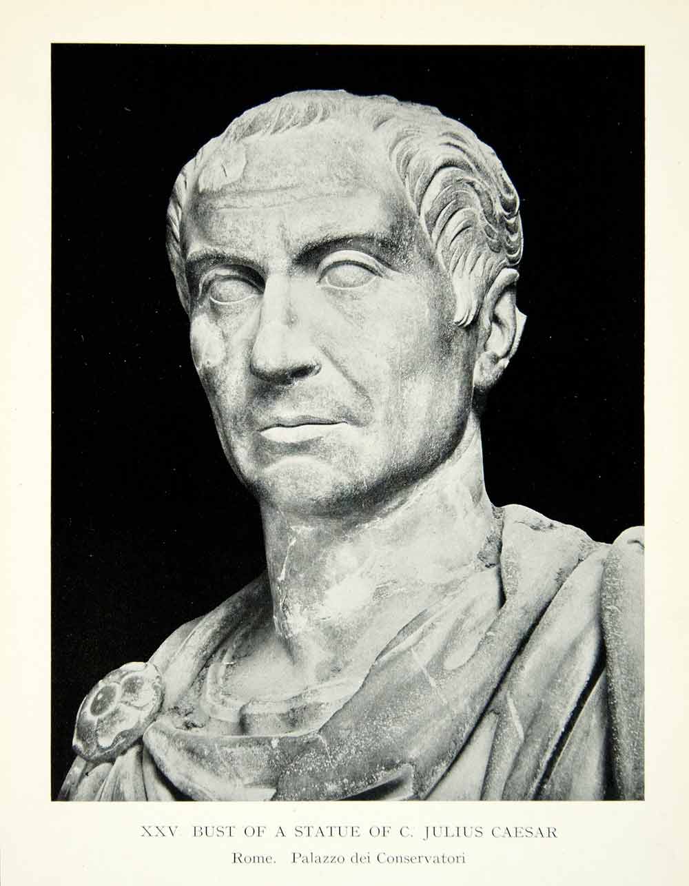 1927 Print Bust Julius Caesar Roman Empire Palazzo Dei Conservatori XHE5