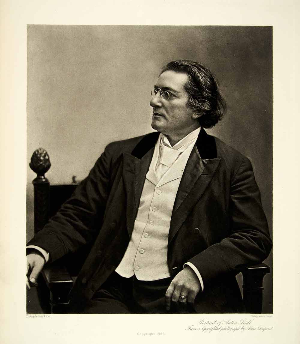 1895 Photogravure Anton Seidl Portrait Hungarian Conductor Music Aime Dupont