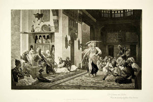 1895 Photogravure Jean Leon Gerome Art La Danse Du Sabre Middle East Belly Dance