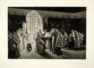 1895 Photogravure Eduard Grutzner In Honour of His Eminence Violin Music Monks