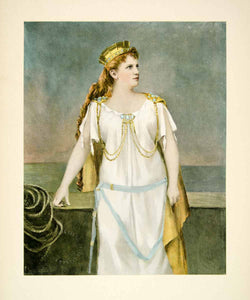 1895 Typogravure Katharina Klafsky Portrait Hungarian Opera Singer Isolde Wagner