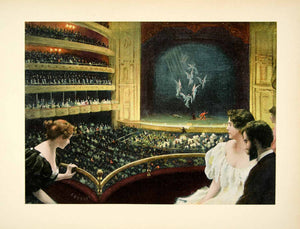 1895 Typogravure Charles Courtney Curran Metropolitan Opera House New York Art
