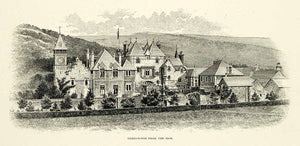 1895 Print Craig-y-Nos Castle River Tawe Swansea Adelina Patti Estate Wales UK
